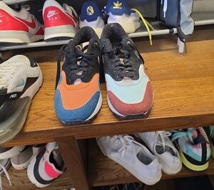 Nike Multicolor Kids Sneakers — Black, Orange, Blue, Red, Light Blue